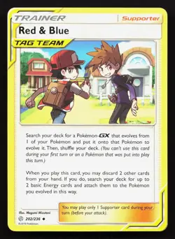 Red & Blue 202/236 Cosmic Eclipse NM Pokemon Card TCG - Image 1