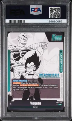 2025 DRAGON BALL SUPER CARD GAME FUSION WORLD MANGA BOOSTER 01 VEGETA PSA 10 - Image 2