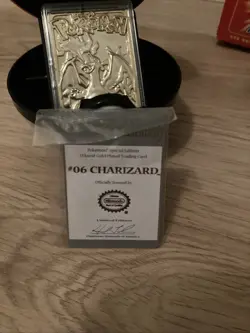 Charizard 23 Karat Gold Plated Trading Card 1999 Special Edition - Image 3