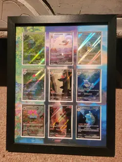 Pokemon 151 Evolution Set Full Art - Framed (COMES WITH CARDS) - Image 1