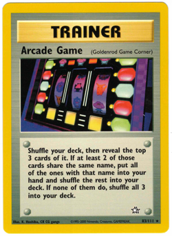 Arcade Game 83/111 Neo Genesis Regular Rare Vintage Pokemon Card - Image 1