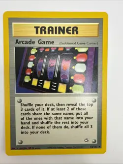 Arcade Game 83/111 Neo Genesis Regular Rare Vintage Pokemon Card - Image 3