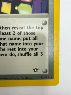 Arcade Game 83/111 Neo Genesis Regular Rare Vintage Pokemon Card - Image 5