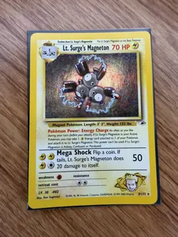 Pokemon Card Gym Heroes Lt. Surge's Magneton 8/132 Holo WOTC - Image 1