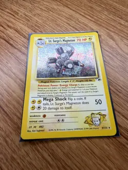 Pokemon Card Gym Heroes Lt. Surge's Magneton 8/132 Holo WOTC - Image 2
