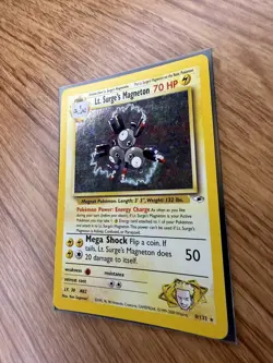 Pokemon Card Gym Heroes Lt. Surge's Magneton 8/132 Holo WOTC - Image 3
