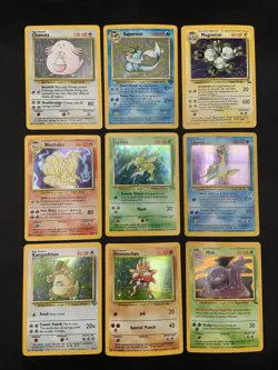 Vintage Holo Rare Pokemon Cards WOTC Era Base Set, Fossil, Jungle, Scyther MP/HP - Image 1