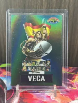 Street Fighter 2: Champion Edition PSA Promo Card Vega Green Parallel 65/100 - Image 1