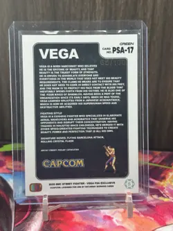 Street Fighter 2: Champion Edition PSA Promo Card Vega Green Parallel 65/100 - Image 2
