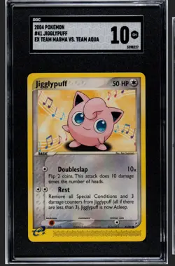 SGC 10 GEM MINT Jigglypuff 41/95 EX Team Magma vs Team Aqua 2004 Pokemon Card - Image 1