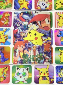 Pokemon Pikachu HOLO Vintage Pocket Monsters Prism Sticker 1998 Nintendo - Image 2