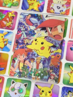 Pokemon Pikachu HOLO Vintage Pocket Monsters Prism Sticker 1998 Nintendo - Image 3