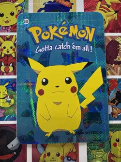 Pokemon Vintage Vending machine Sticker Holo Prism 2000 Nintendo Pikachu #025 - Image 1