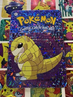 Pokemon Vintage Vending machine Sticker HOLO Prism 2000 Nintendo #027 Sandshrew - Image 2