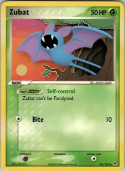 Zubat 83/107 Deoxys Pokemon Card LP-EXC BUY 2 CARDS GET 1 FREE!! - Image 1