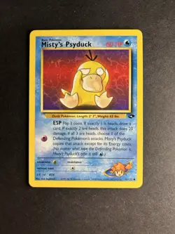 Misty’s Psyduck 90/132 NM-VLP Gym Challenge POKEMON VINTAGE WOTC - Image 1