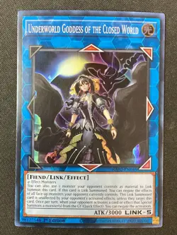 Yu-Gi-Oh #RA02-EN045 Underworld Goddess of the Closed World 1st Ed Super Rare NM - Image 1