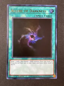 Yu-Gi-Oh TCG #RA03-EN055 Allure of Darkness 1st Edition Ultra Rare NM - Image 1