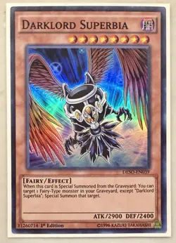 Yu-Gi-Oh! Darklord Superbia DESO-EN039 1st Edition Super Rare NM - Image 1