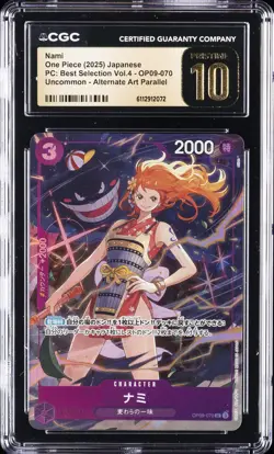 2025 ONE PIECE PC: BEST SELECTION VOL. 4 JAPANESE #OP09-070 NAMI CGC 10 PRISTINE - Image 1