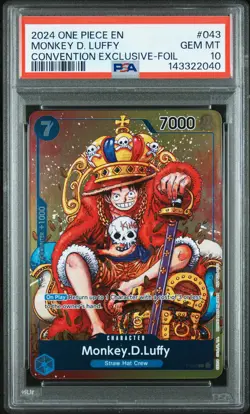 2024 ONE PIECE PROMOS CONVENTION EXCLUSIVE-FOIL #043 MONKEY D. LUFFY PSA 10 - Image 1