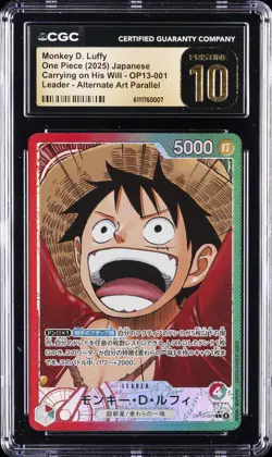 2025 ONE PIECE JPN CARRYING ON HIS WILL ALT ART MONKEY D. LUFFY CGC 10 PRISTINE - Image 1