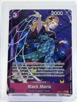 BLACK MARIA 2024 ONE PIECE TWO LEGENDS SUPER RARE ALT ART #OP08-074 Q6011 - Image 1