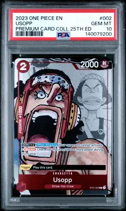 2023 ONE PIECE PREMIUM BANDAI COLLECTION 25TH EDITION #002 USOPP PSA 10 - Image 1