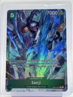 SANJI 2025 ONE PIECE CARRYING ON HIS WILL RARE ALT ART #OP13-027 Q6011 - Image 1