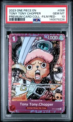 2023 ONE PIECE PREMIUM COLLECTION ONE PIECE FILM RED TONY TONY CHOPPER PSA 10 - Image 1