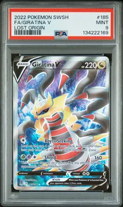 2022 POKEMON SWORD & SHIELD LOST ORIGIN #185 FULL ART/GIRATINA V PSA 9 - Image 1