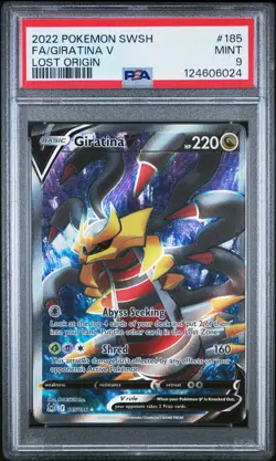 2022 POKEMON SWORD & SHIELD LOST ORIGIN #185 FULL ART/GIRATINA V PSA 9 - Image 1