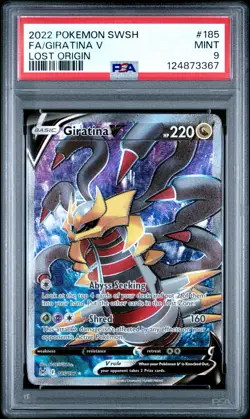 2022 POKEMON SWORD & SHIELD LOST ORIGIN #185 FULL ART/GIRATINA V PSA 9 - Image 1