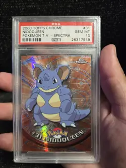 PSA 10 2000 Pokemon Game Topps Chrome Nidoqueen Spectra TV Rare Base Series 1GEM - Image 3