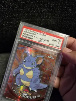 PSA 10 2000 Pokemon Game Topps Chrome Nidoqueen Spectra TV Rare Base Series 1GEM - Image 5