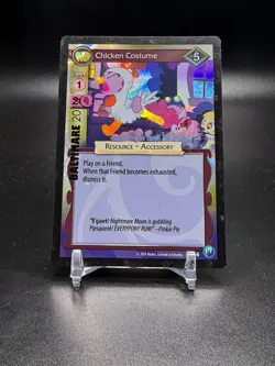 My Little Pony CCG Chicken Costume Foil Trading Card F44 Stamped Baltimare 2014 - Image 1