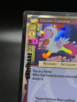 My Little Pony CCG Chicken Costume Foil Trading Card F44 Stamped Baltimare 2014 - Image 4