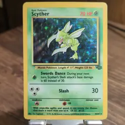 Pokemon TCG Jungle Scyther Holo 10/64 English Vintage 1999 Card - Image 1