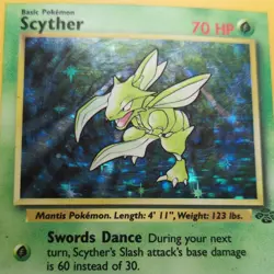 Pokemon TCG Jungle Scyther Holo 10/64 English Vintage 1999 Card - Image 3