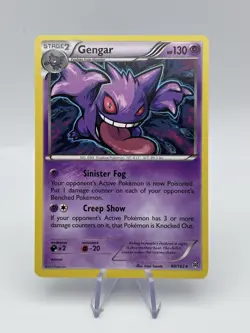 Pokemon TCG Gengar 60/162 Non-Holo Rare Card Breakthrough 2015 Lightly Played - Image 1