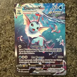 Jumbo Vaporeon VMAX SWSH182 NM 2021 Oversized Pokemon Card Premium Collection - Image 1