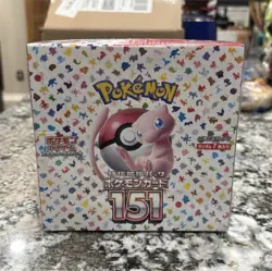 Pokemon 151 Japanese Booster Box Mew sv2a TCG Card Stock Sealed - Image 1