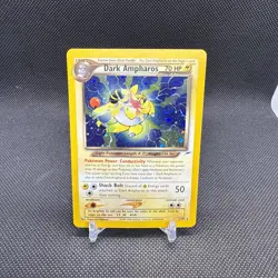 Pokemon Dark Ampharos TCG Neo Destiny Card 1/105 Unlimited Holo Rare NM - Image 1