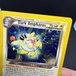 Pokemon Dark Ampharos TCG Neo Destiny Card 1/105 Unlimited Holo Rare NM - Image 4