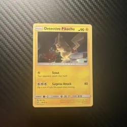 Detective Pikachu 10/18 Holo Rare Movie Promo LP Pokemon Card TCG - Image 1