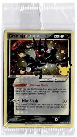 Pokemon Card - Shiny Greninja SWSH144 Celebrations Black Star Promo Sealed #144 - Image 1