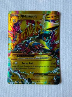 M Manectric EX 120/119 Secret Rare Full Art XY Phantom Forces Pokemon Card LP - Image 1