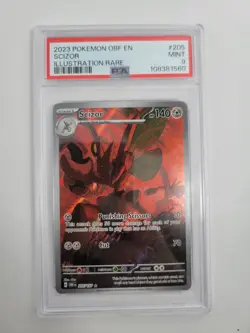 Scizor Pokemon TCG Sv03 Obsidian Flames Holo Illustration Rare Card PSA Graded 9 - Image 1