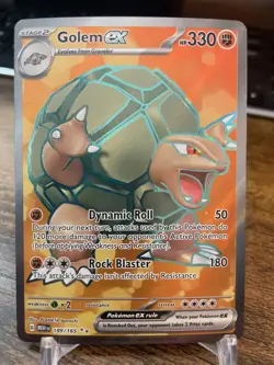 2023 Scarlet & Violet 151 Golem ex #189 Ultra Rare - Near Mint Pokemon Card - Image 1