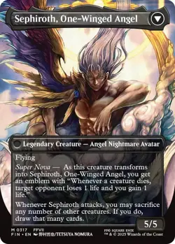 Sephiroth, Fabled SOLDIER (0317) (Borderless) (Foil) - FINAL FANTASY (FIN) - Image 2